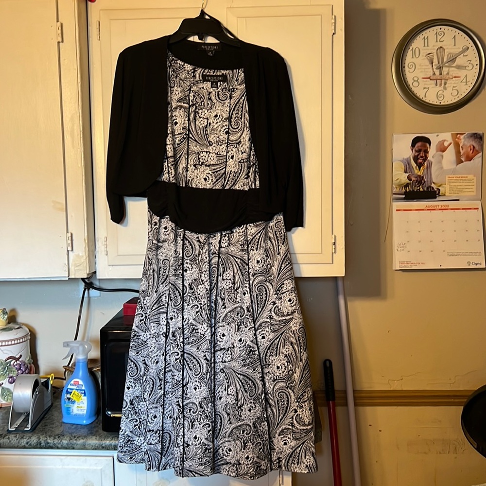 Black and white dress with jacket